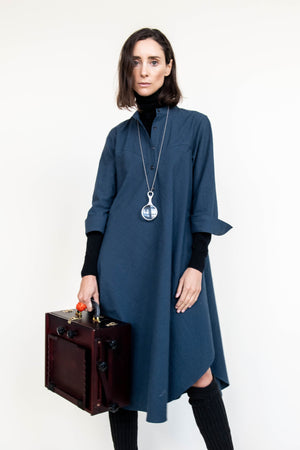 Long Shirt/Dress in Indigo
