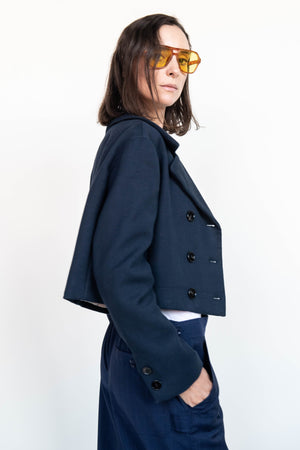 Cropped Navy Jacket