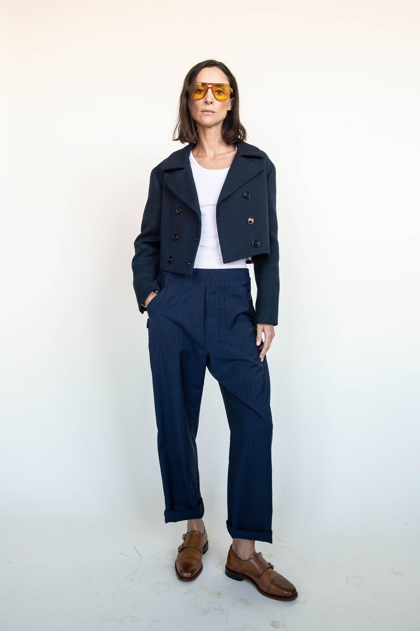 Cropped Navy Jacket