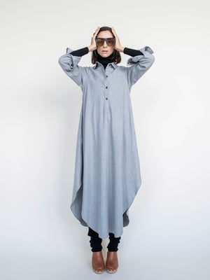 Grey Flannel Shirt/Dress