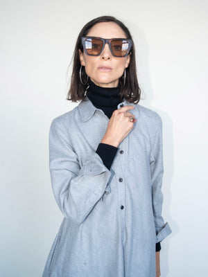 Grey Flannel Shirt/Dress
