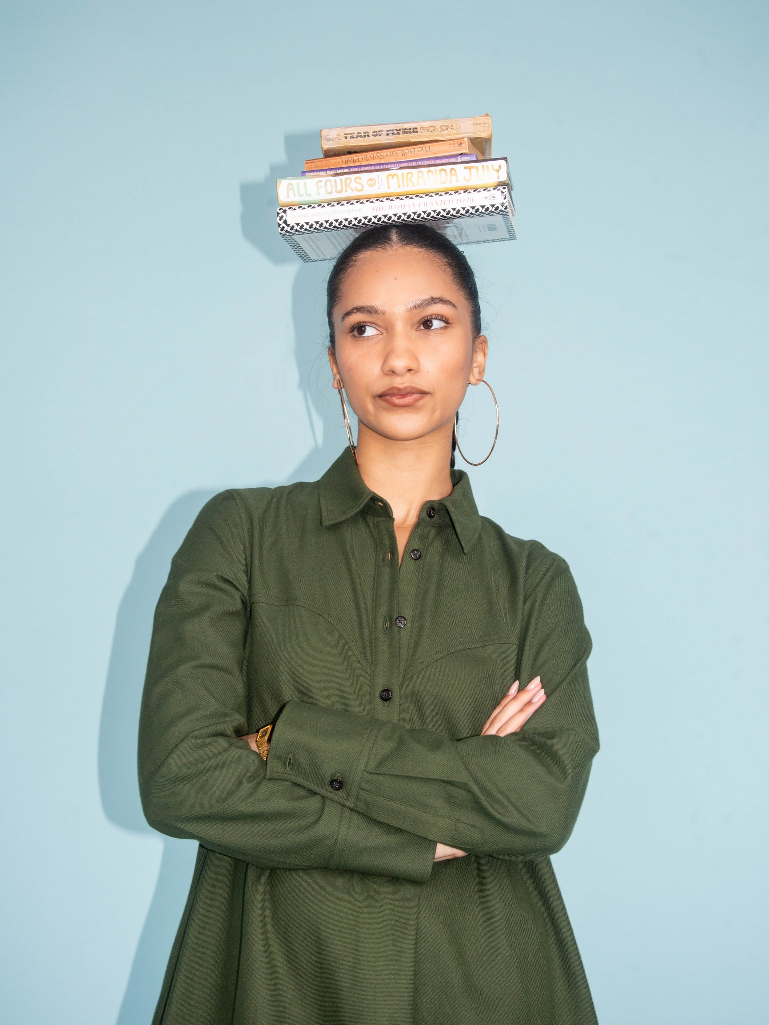Bias Shirtdress in Brushed Twill