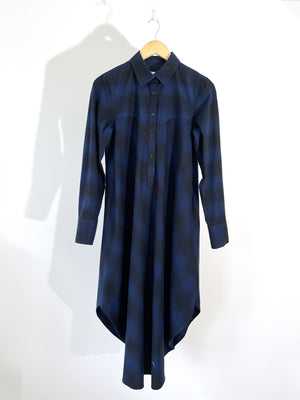 Bias Shirtdress in Midnight Plaid