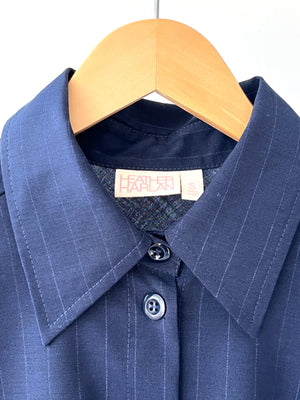 Boyfriend Shirt in Wool Pinstripe