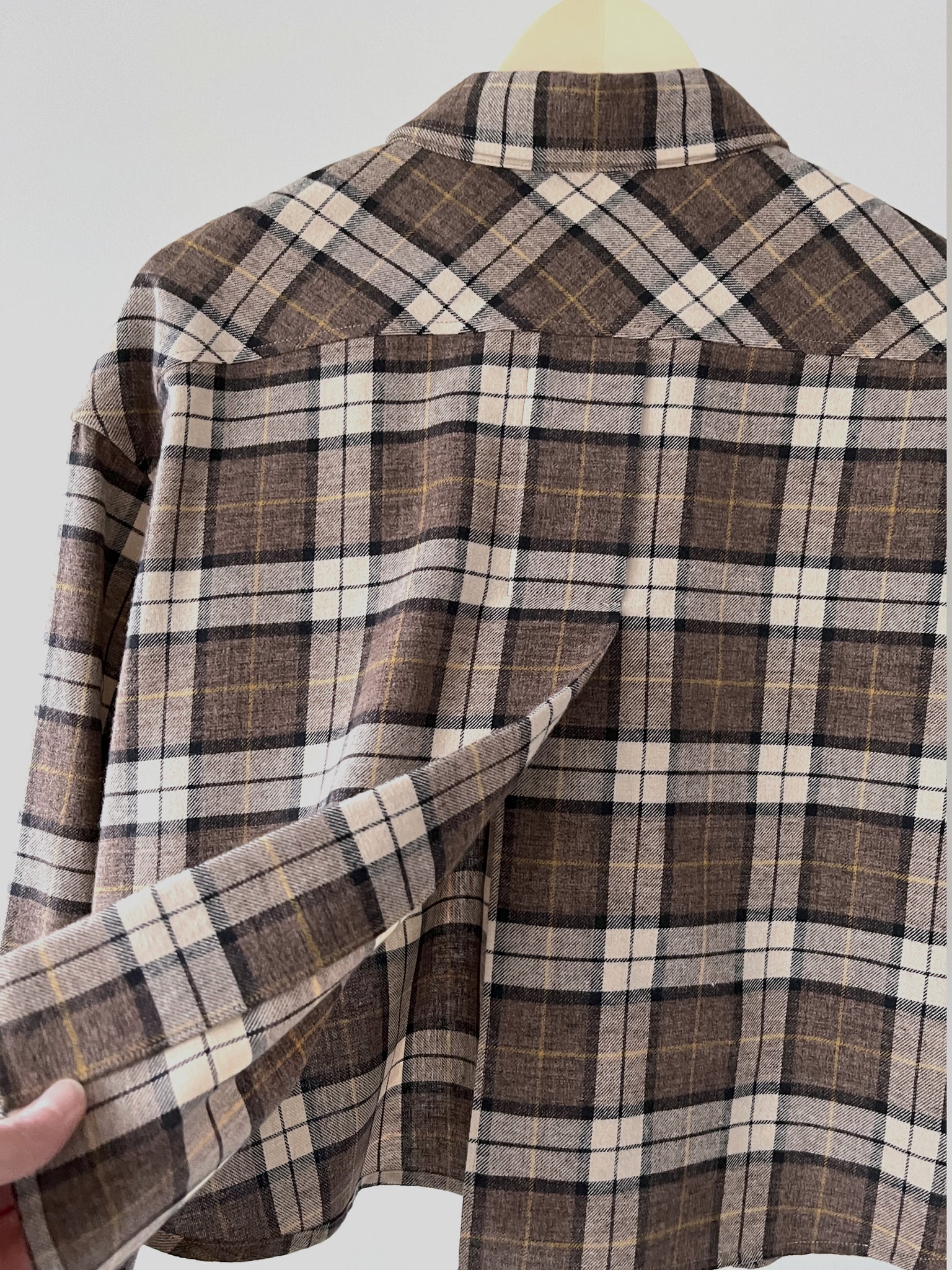 Cropped Flannel in Logger's Plaid