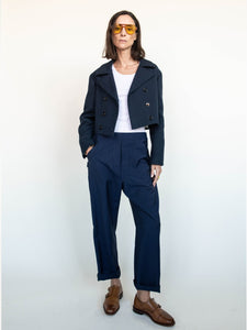 Cropped Navy Jacket