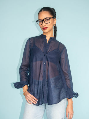 Indigo Dot Blouse