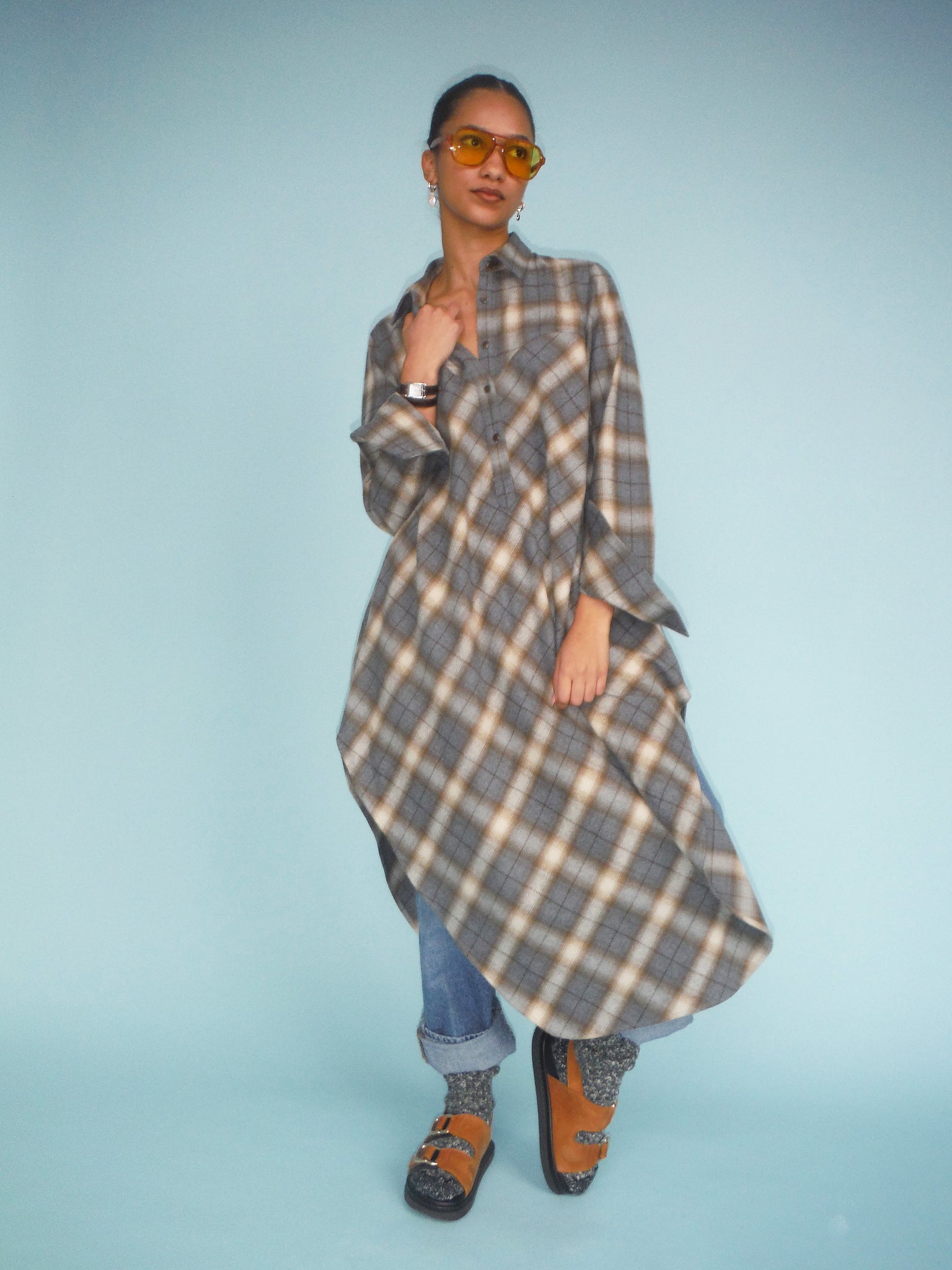 Bias Shirtdress in Highland Tartan
