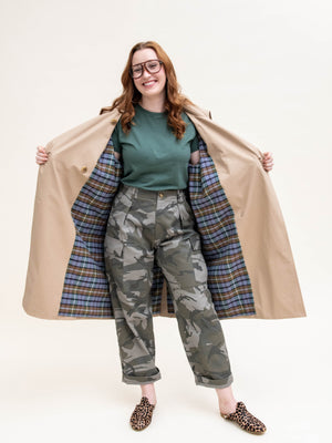 Flannel-Lined Trench Coat