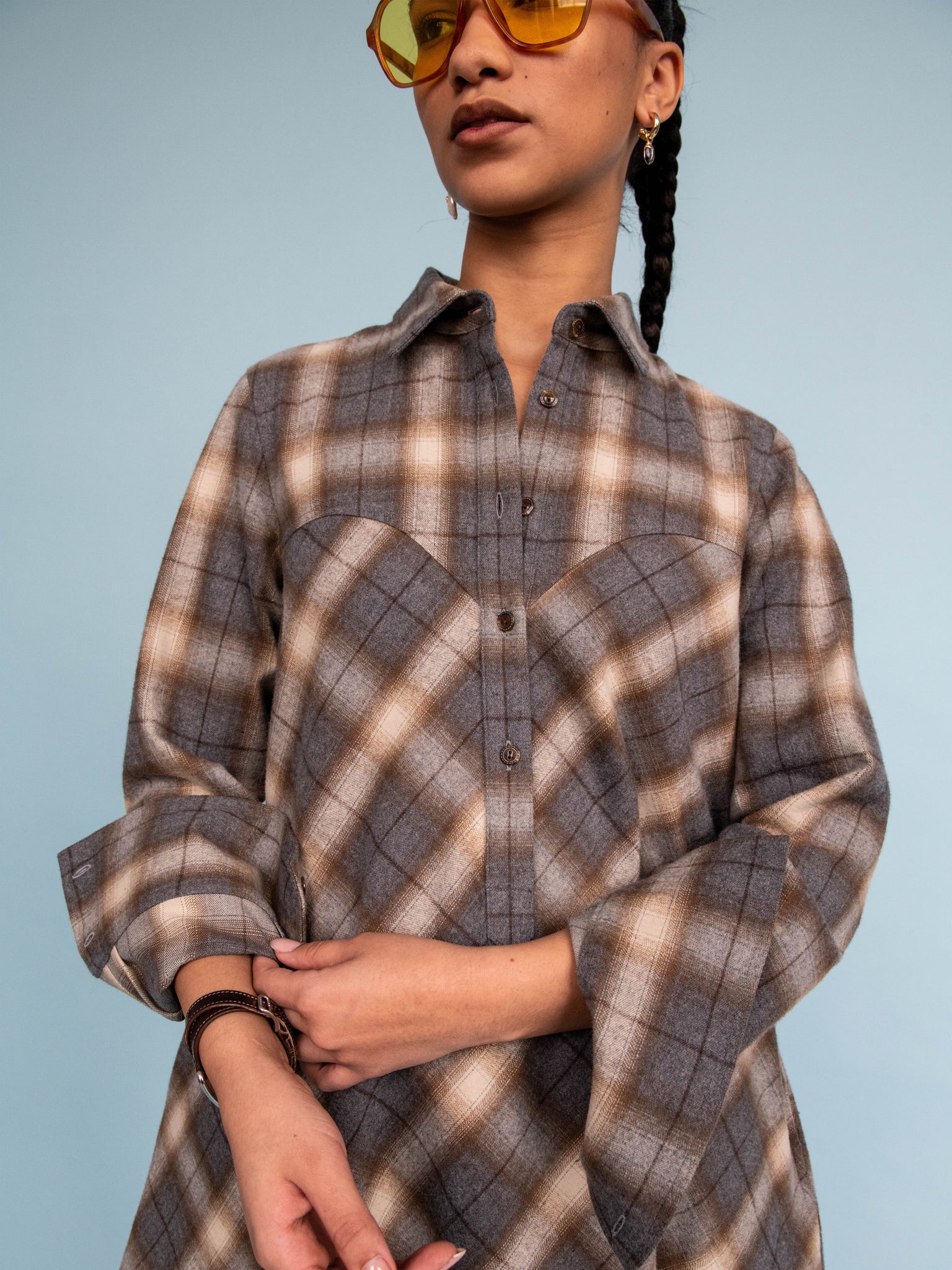 Bias Shirtdress in Highland Tartan