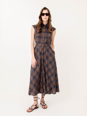 Sweetheart Dress in Madras Plaid M