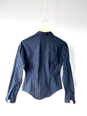 Waisted Shirt in Gingham Taffeta