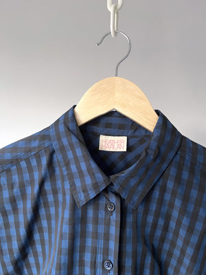 Waisted Shirt in Gingham Taffeta