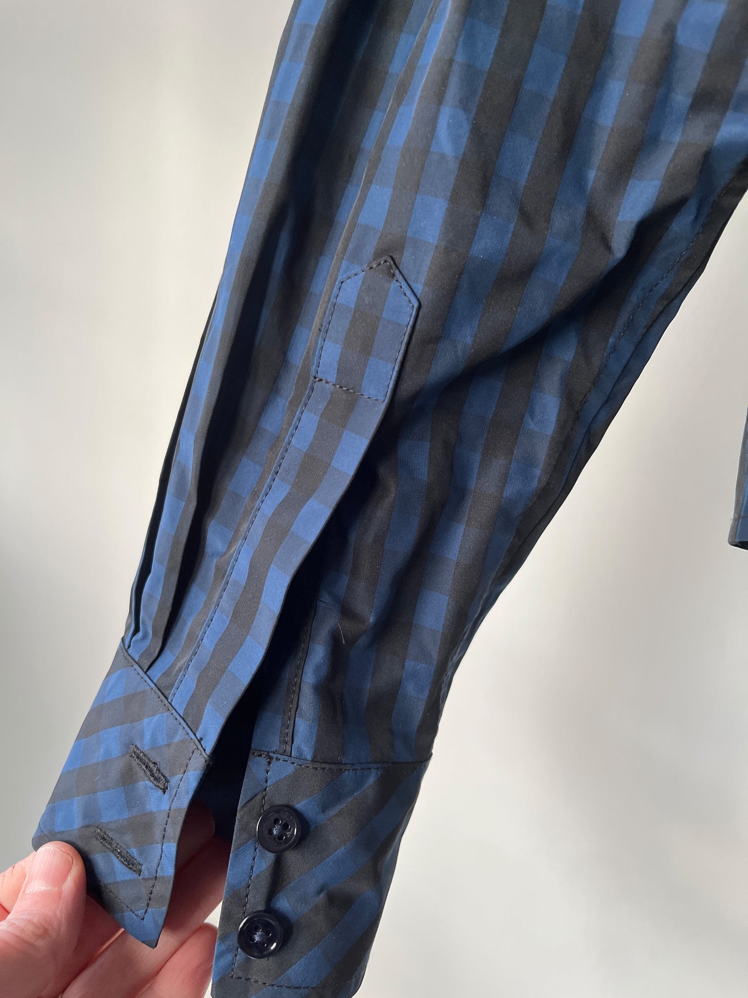 Waisted Shirt in Gingham Taffeta