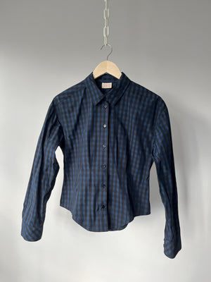 Waisted Shirt in Gingham Taffeta